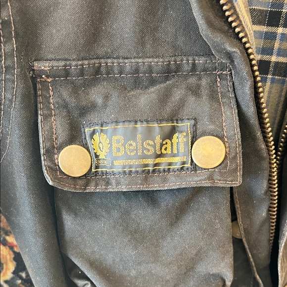 VTG Belstaff England Trailmaster Professional Waxed
Jacket Black Lightning Zip - Picture 3 of 8